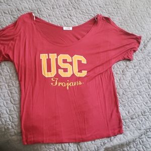 USC off the shoulder shirt